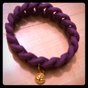 Marc by Marc Jacobs purple braided rubber bracelet